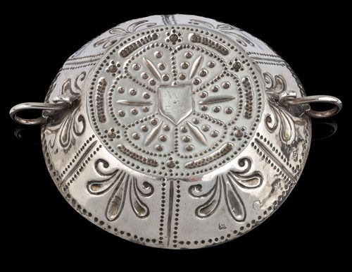 A Charles I silver Saucer Dish with scrolled handles