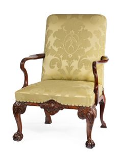 Walnut shepherd's crook armchair