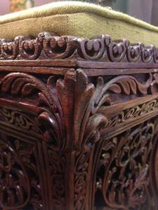 Carved wooden stool 