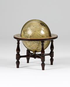 Early 19th century 6 ins terrestrial table globe.