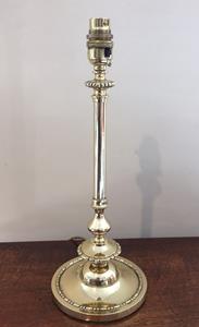 19th century brass electrified lamp