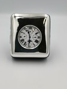 20th century Goliath watch in silver traveling case