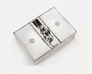20th century Vintage silver cigar box by Joseph Braham