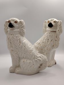 19th century pair of Staffordshire dogs