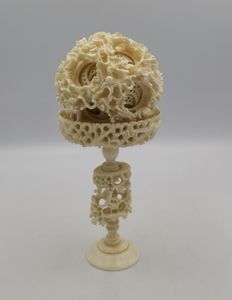 Chinese carved ivory puzzle ball