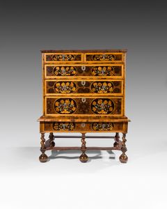 William & Mary period chest on stand