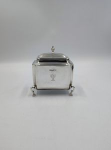 Early 20th century silver tea caddy