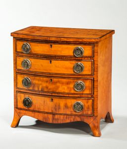  19th century miniature satinwood chest of drawers 