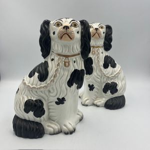Pair of 19th century Staffordshire dogs