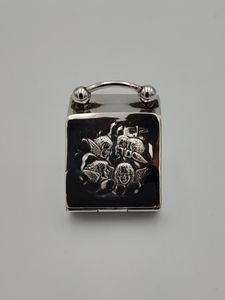 Edwardian novelty silver coal scuttle 