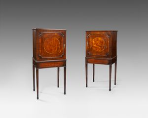 18th century pair of mahogany cabinets