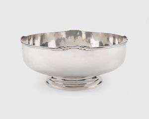 Art Deco solid silver punch bowl