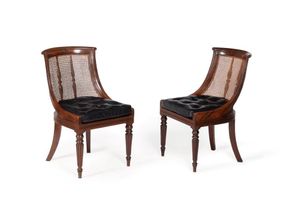 Pair of 19th century library chairs