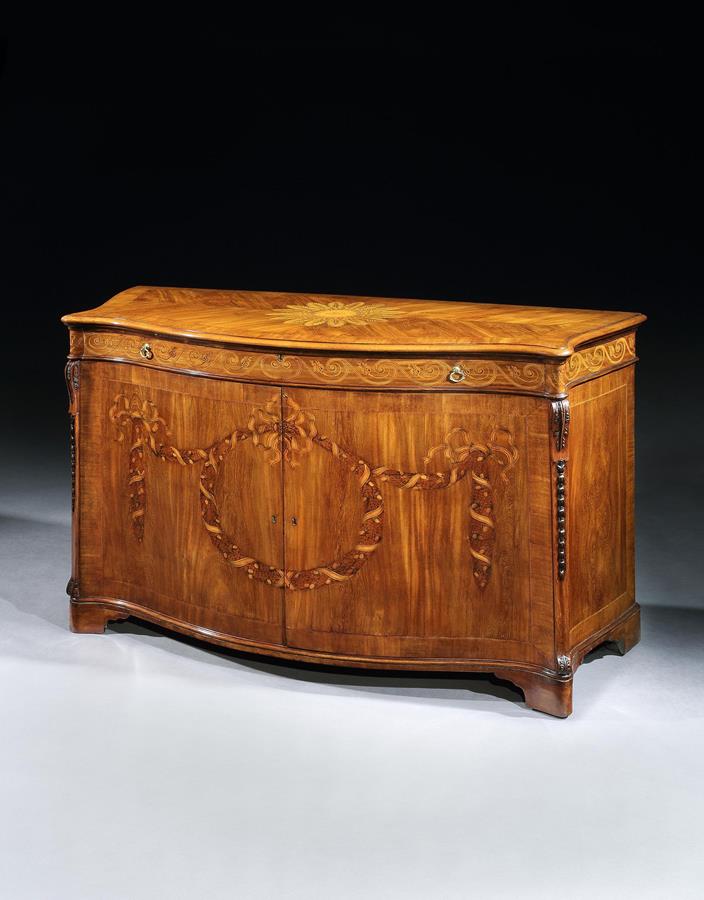 18th century marquetry commode by Ince & Mayhew