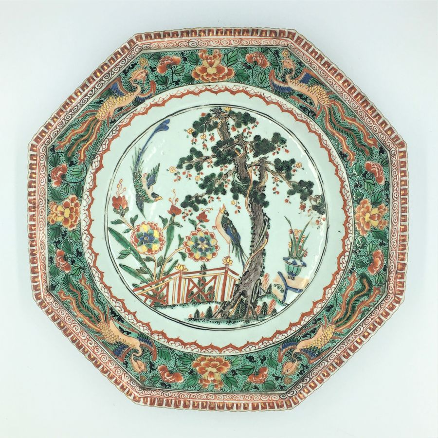 18th century Chinese Famille Verte Plate 