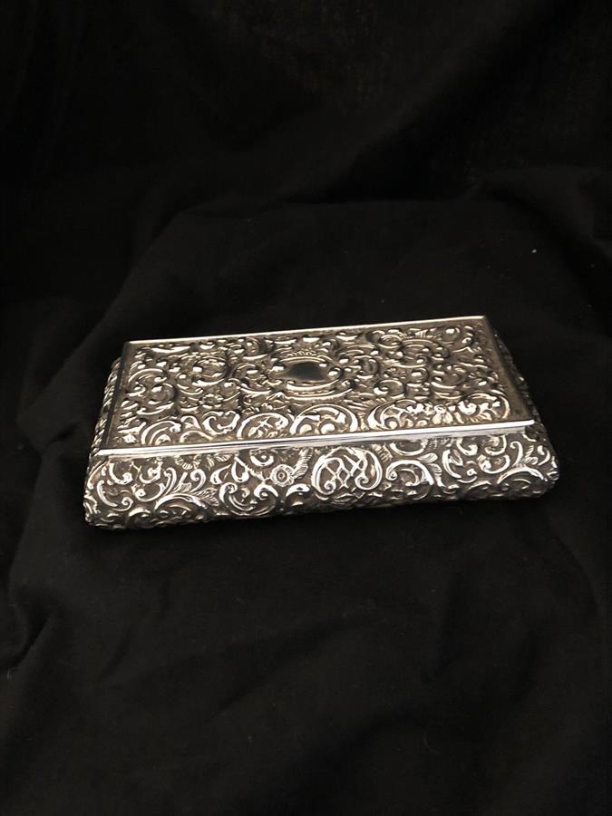 Victorian silver box