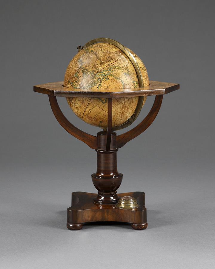 19th century table globe on stand 