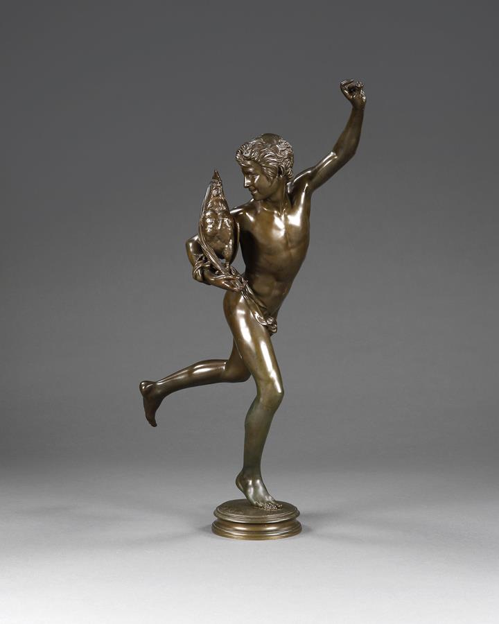 19th Century Bronze Figure 'Victor of the Cockfight'