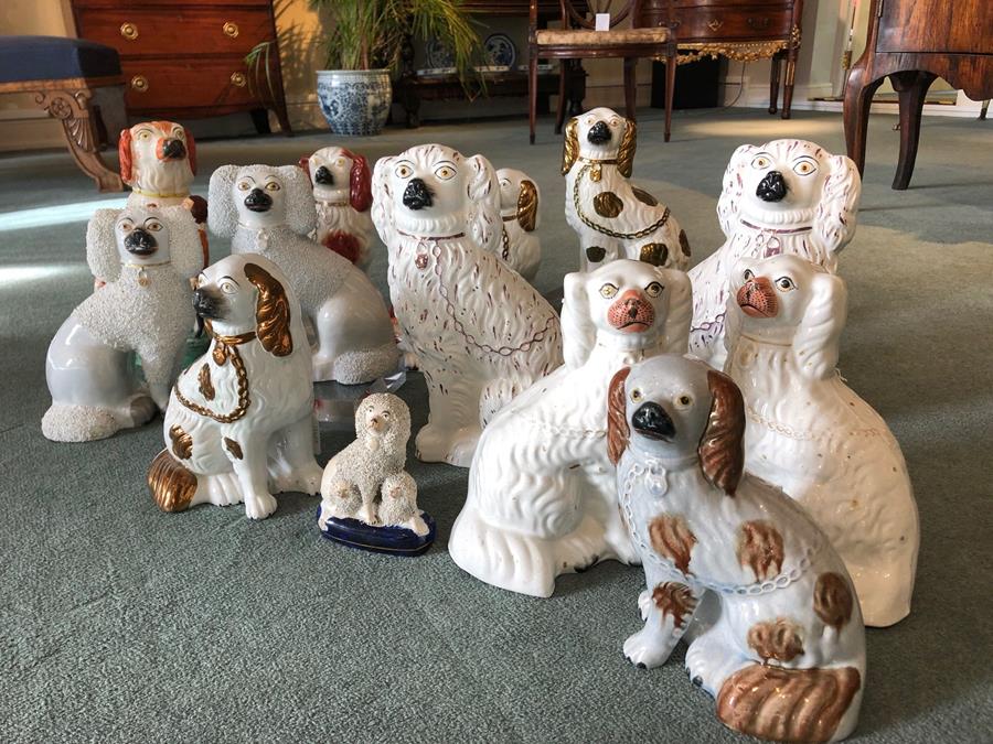 Collection of 19th Century Staffordshire Dogs