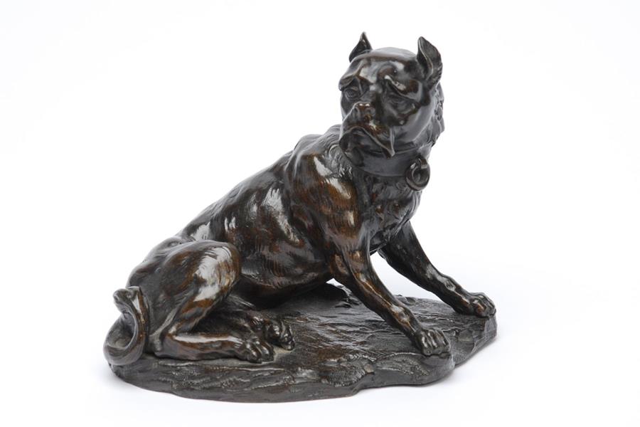 19th Century Bronze Mastiff