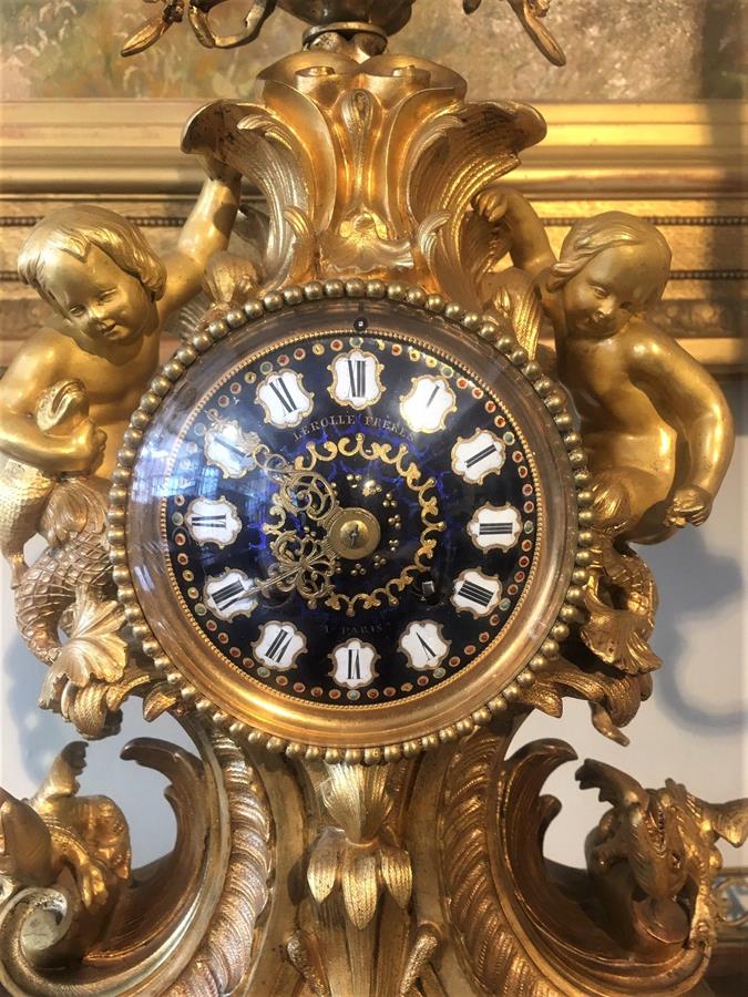 19th century French Mantel Clock - Lennox Cato Antiques