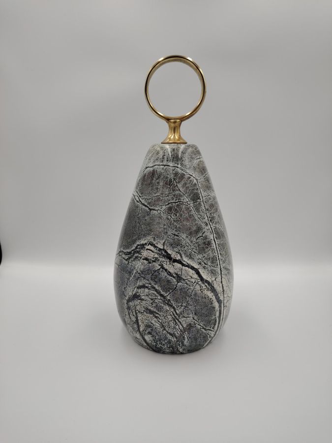 19th century Cornish Serpentine marble doorstop