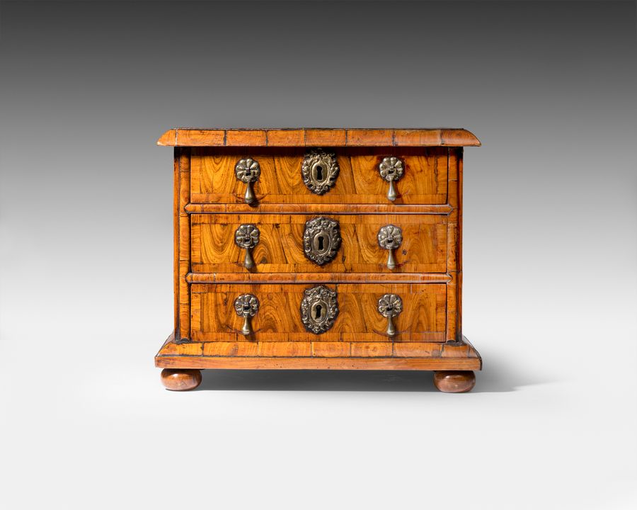 William and Mary period miniature chest 