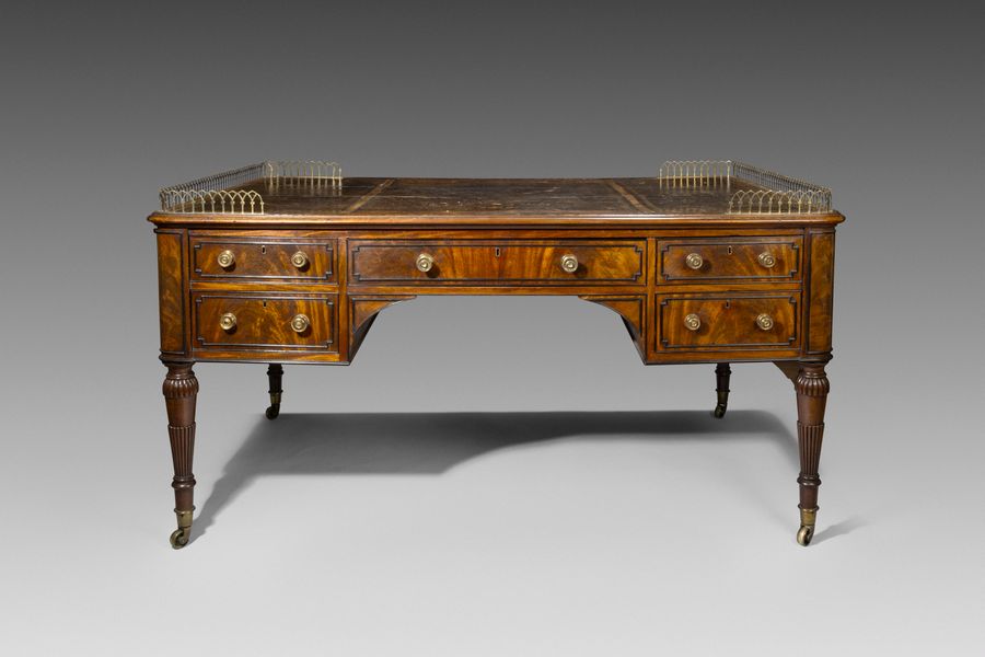 19th century mahogany partners desk