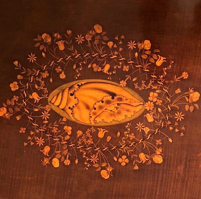 18th century Georgian mahogany inlaid tray
