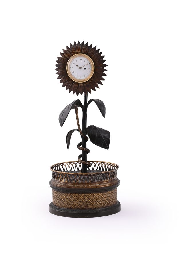 Early 19th century French sunflower clock