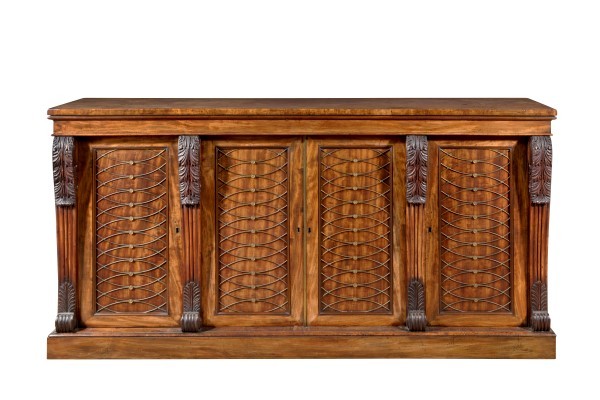 Antique mahogany side cabinet with royal provenance
