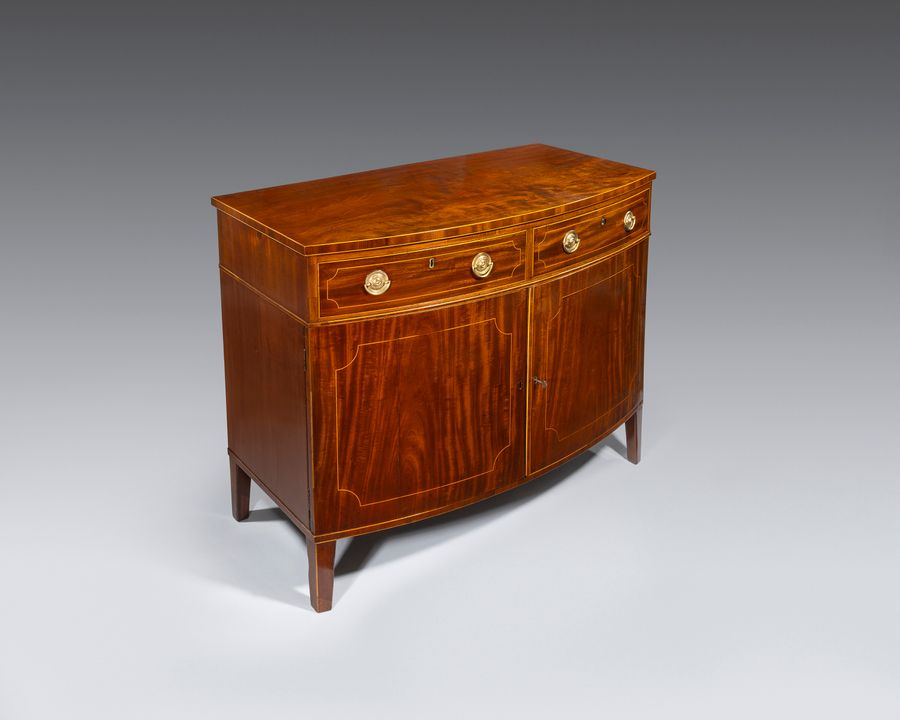 George III bow fronted commode 