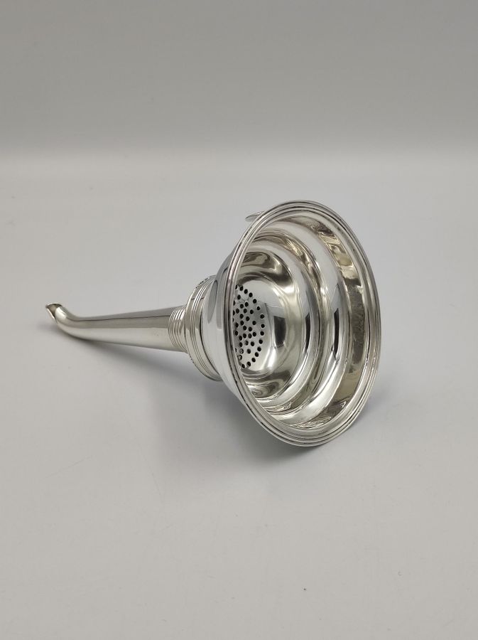 Georgian silver wine funnel
