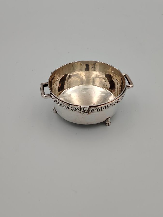 20th century solid silver novelty couldron