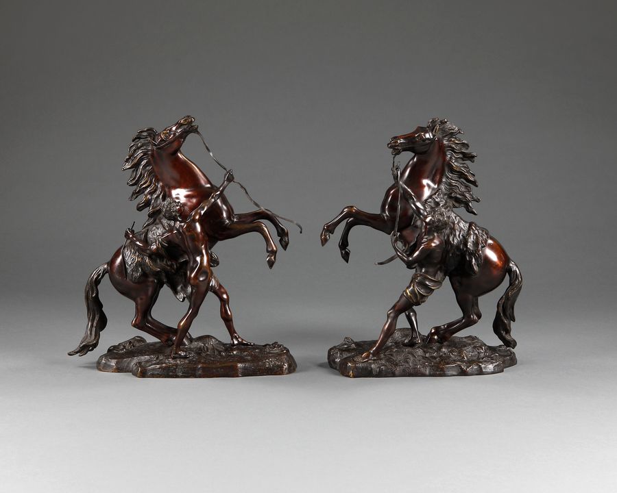 19th century Bronze Marly horses