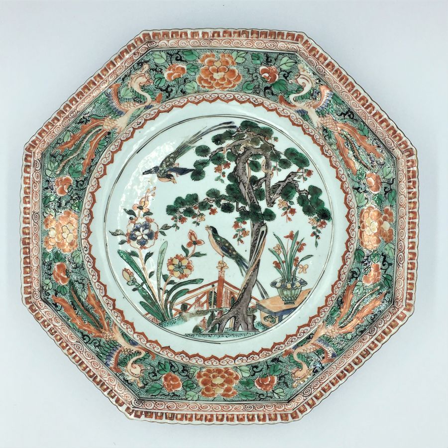 18th century Chinese Famille Verte Plate 
