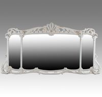 Early 18th Century white painted overmantel/overmantle mirror