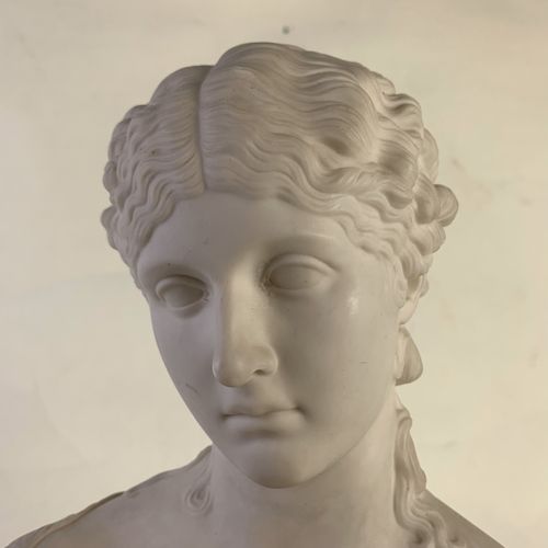Parian Ware Bust Titled 'Clytie' Sculpted by C. Delpech