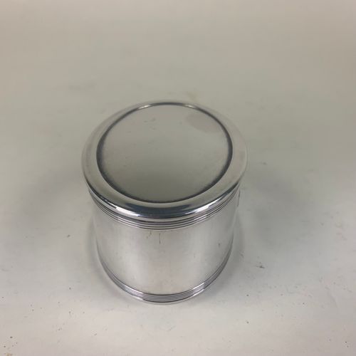 Modern oval silver trinket box