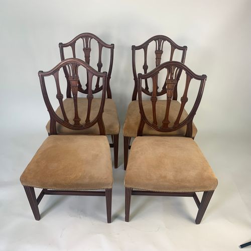A set of four 18th century Gillows mahogany dining chairs