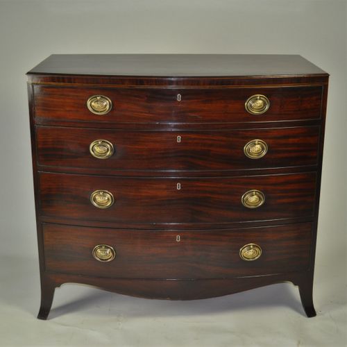 Finest quality George III Mahogany Bow Fronted Chest of Drawers