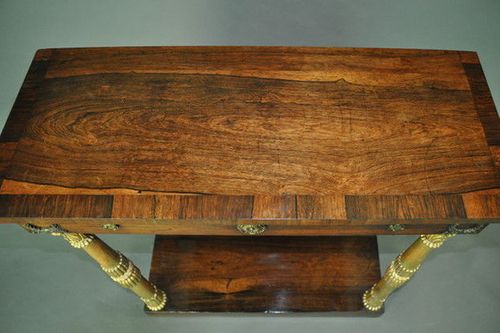 Fine Regency Rosewood and Gilt Console Table