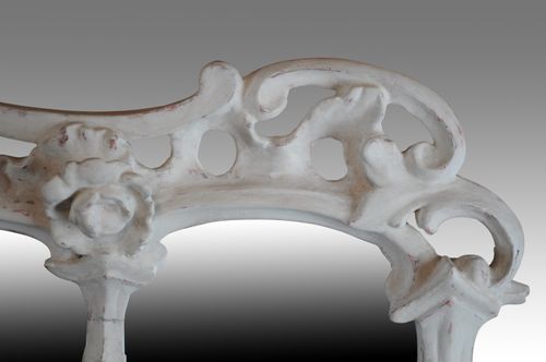 Early 18th Century white painted overmantel/overmantle mirror