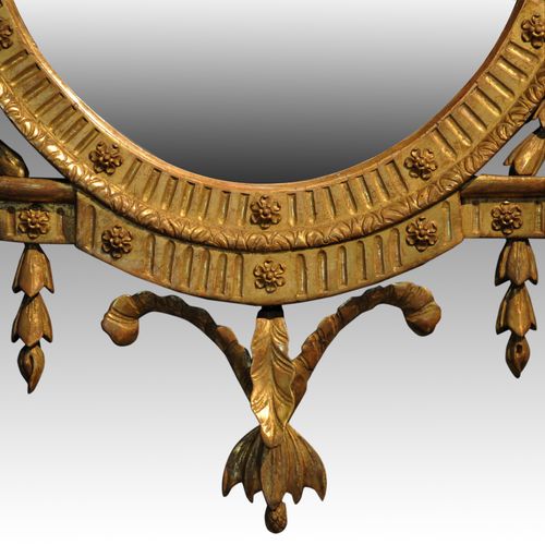 late 18th century oval gilt mirror
