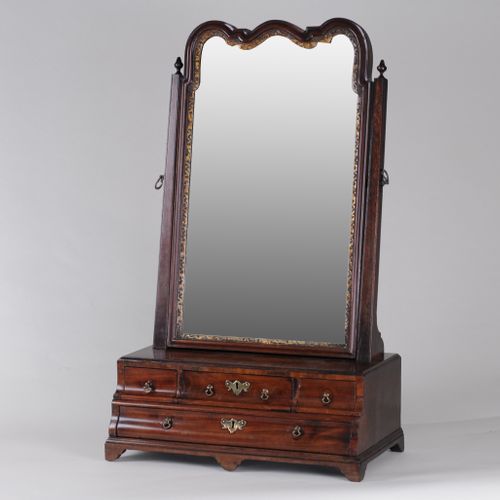 George II Walnut Dressing Table Mirror