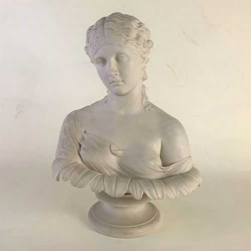 Parian Ware Bust Titled 'Clytie' Sculpted by C. Delpech