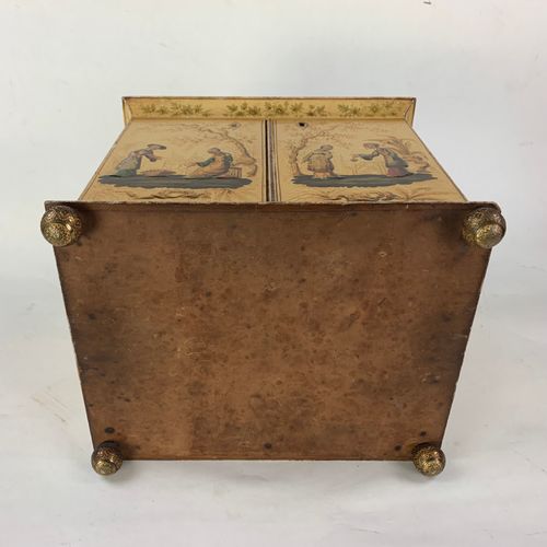 Early 19th Century Yellow Japanned Workbox