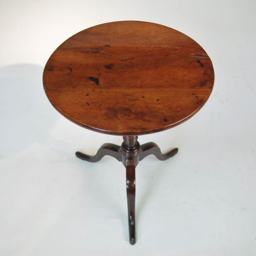 Yew wood tripod table