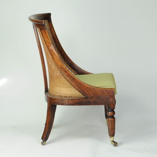 Good William IV simulated rosewood bergère side chair 