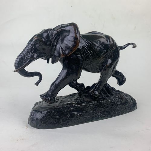 French bronze figure 'Elephant du Senegal' by Louis Barye
